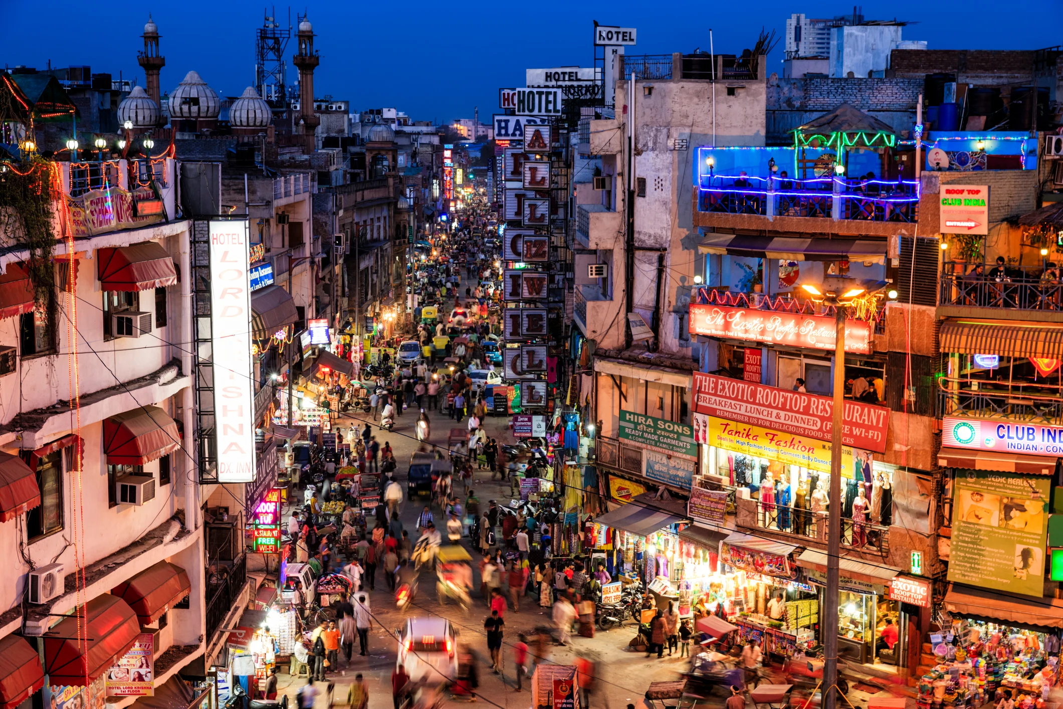 An Indian cityscape